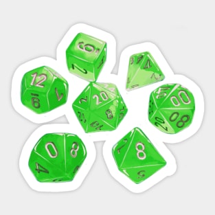 Acid green dice Sticker